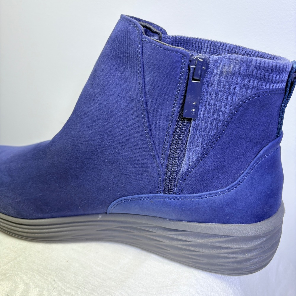 Ryka‎ Noelle Next Blue Fabric Ankle Boots Women 11M Side Zip Comfort Booties - Picture 5 of 15